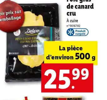 Lidl Foie gras de canard cru offre