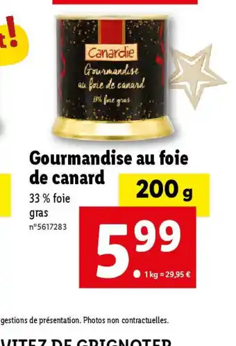 Gourmandise au foie de canard