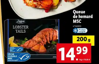 Lidl Queue de homard MSC offre