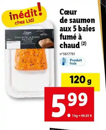Lidl Cœur de saumon aux 5 baies fumé à chaud (2) offre