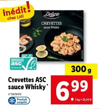 Lidl Crevettes ASC sauce Whisky* offre