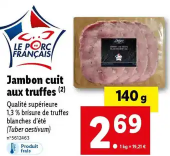 Lidl Jambon cuit aux truffes (2) offre