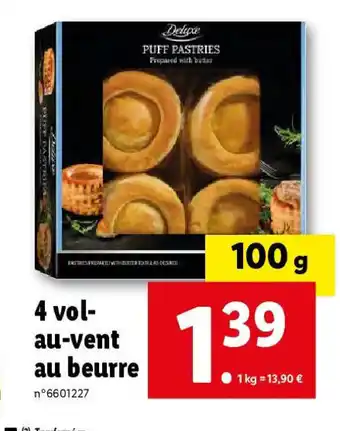 Lidl 4 vol-au-vent au beurre offre