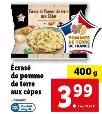 Lidl Écrasé de pomme de terre aux cèpes offre