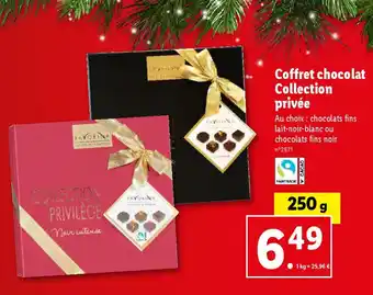 Lidl Coffret chocolat Collection privée offre