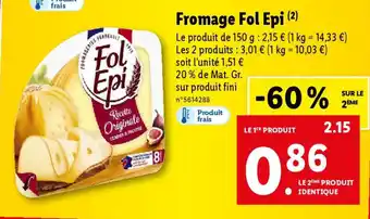 Lidl Fromage Fol Epi (2) offre