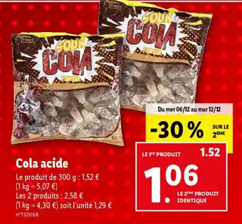 Lidl Cola acide offre