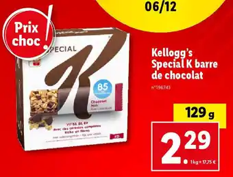 Lidl Kellogg's Special K barre de chocolat offre