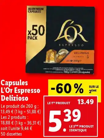 Lidl Capsules L'Or Espresso Delizioso offre