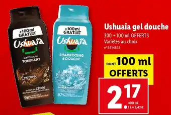Lidl Ushuaia gel douche offre