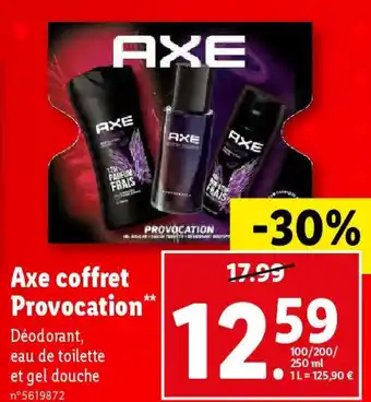 Lidl Axe coffret Provocation** offre