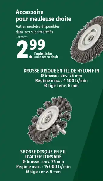 Lidl Accessoire pour meuleuse droite offre
