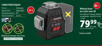 Lidl Niveau laser en croix sans fil offre