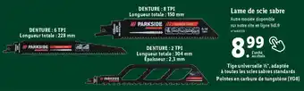 Lidl Lame de scie sabre offre