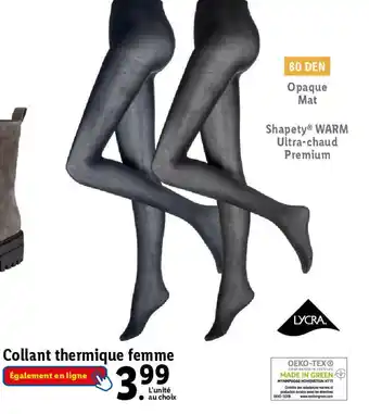 Lidl Collant thermique femme offre