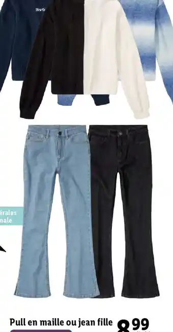 Lidl Pull en maille ou jean fille offre