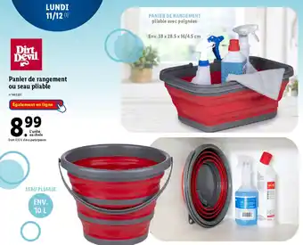 Lidl Panier de rangement ou seau pliable offre