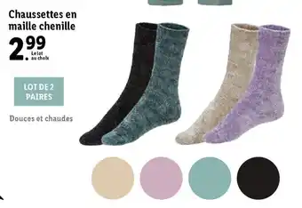 Lidl Chaussettes en maille chenille offre