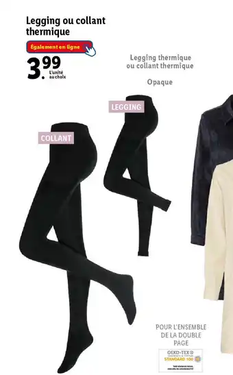 Lidl Legging ou collant thermique offre