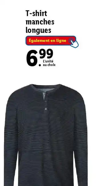 Lidl T-shirt manches longues offre