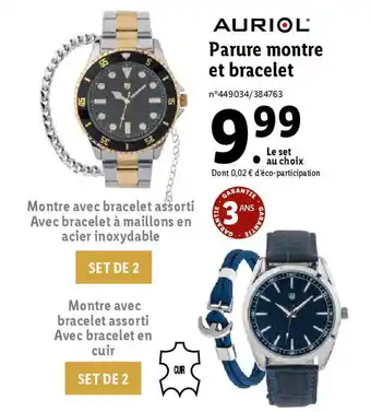 Lidl Parure montre et bracelet offre