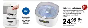 Lidl Nettoyeur à ultrasons offre