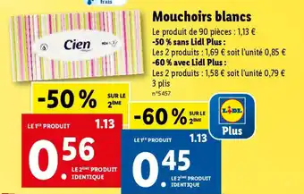 Mouchoirs blancs