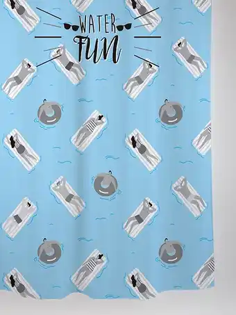 Rideau de douche swim en polyester 180 x 200 cm