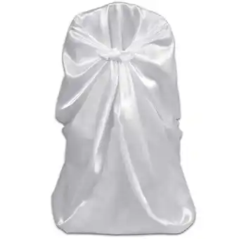 Housse de chaise blanche pour le banquet de mariage 6 pièces - blanc