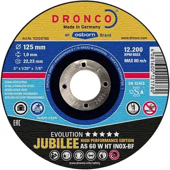 Bricorama Disque à tronçonner inox dronco as 60 w ht 1111247100 offre