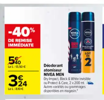 Dèodorant Atomiseur Nivea Men