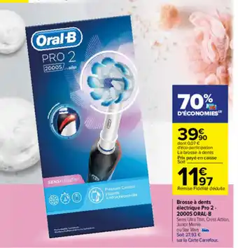 Carrefour Brosse a Dents èlectrique Pro 2 - 2000s Oral-B offre
