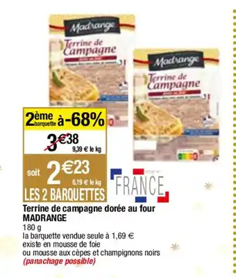 Terrine de campagne dorée au four MADRANGE