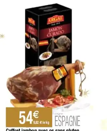 Coffret jambon avec os sans gluten ARGAL
