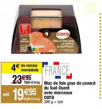 Migros Bloc de foie gras de canard du sud ouest avec morceaux offre