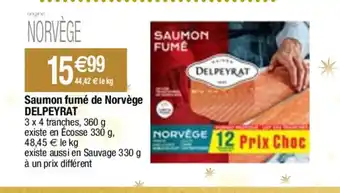 Migros Saumon fumé de Norvège DELPEYRAT offre