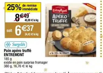 Migros Pain apéro truffé ENTREMONT offre