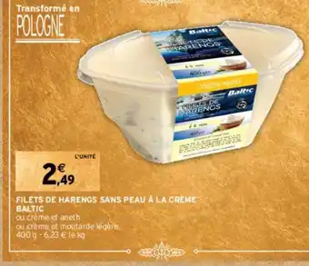 FILETS DE HARENGS SANS PEAU À LA CRÈME