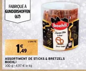 Intermarché ASSORTIMENT DE STICKS & BRETZELS BOEHLI offre