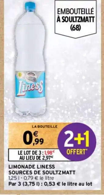 Intermarché LIMONADE LINESS SOURCES DE SOULTZMATT offre