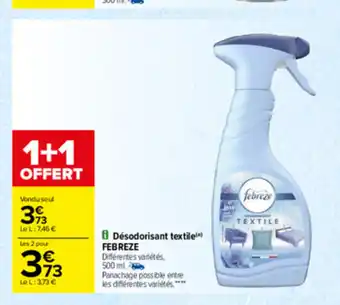 Carrefour Dèsodorisant Textile FEBREZA offre