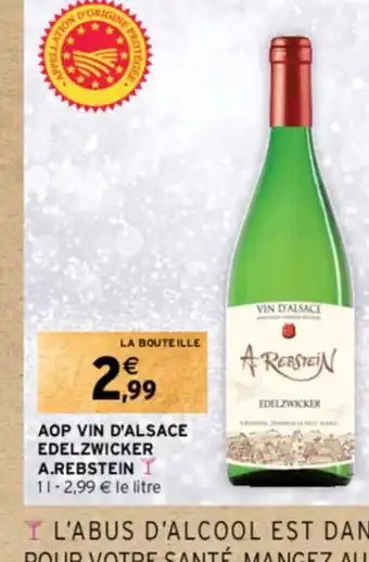 Intermarché AOP VIN D'ALSACE EDELZWICKER offre