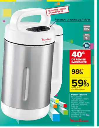 Carrefour Blender Chauffant offre