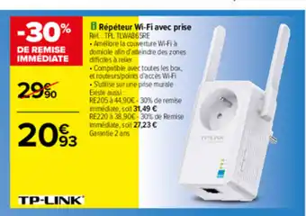 Carrefour Rèpèteur Wi-fi avec prise offre