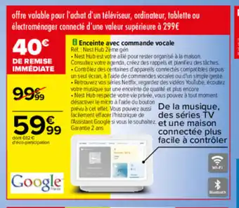 Carrefour Enceinte Avec Commande Vocale offre