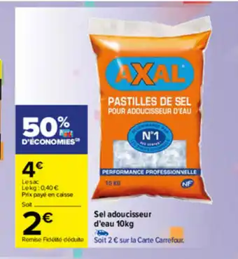 Carrefour Sel Adoucisseur D'eau 10kg offre