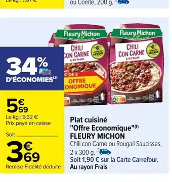 Carrefour Plat cuisiné "Offre Economique offre