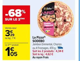 Carrefour La Pizza SODEBO offre