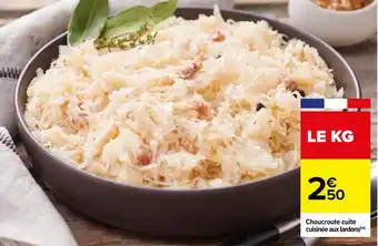 Carrefour Choucroute cuite cuisinée aux lardons offre