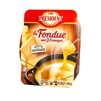 Match President fondue aux 3 fromages offre